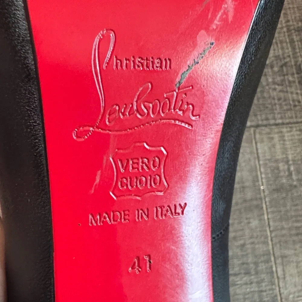 Christian Louboutin Black Peep Toe Heels - Picture 13 of 15